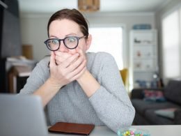 shocked at computer