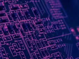Close up of semiconductor chip