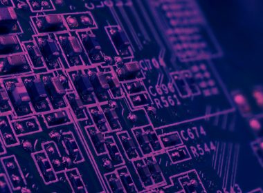 Close up of semiconductor chip