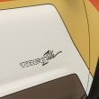 Close up of the name Tacozilla printed on the sign of the overlanding truck.