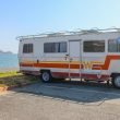 A vintage Winnebago motorhome RV.