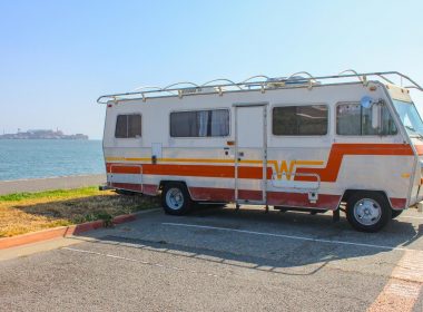 A vintage Winnebago motorhome RV.