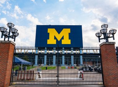 The gate to the Big House, the football stadium at the University of Michigan in Ann Arbor.