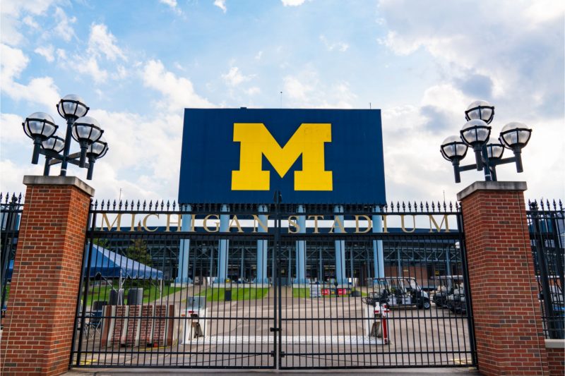 The gate to the Big House, the football stadium at the University of Michigan in Ann Arbor.