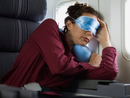 Sleeping on airplane