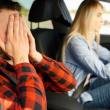 Woman driving on the Highway to Hell