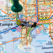 RV driving on map to Tampa RV Show