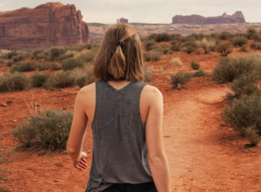 Woman hiking in Utah
