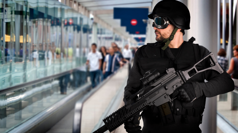 Airport security gunman