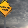 Hurricane ahead warning sign