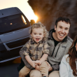 Less Junk More Journeys family photo with RV in background