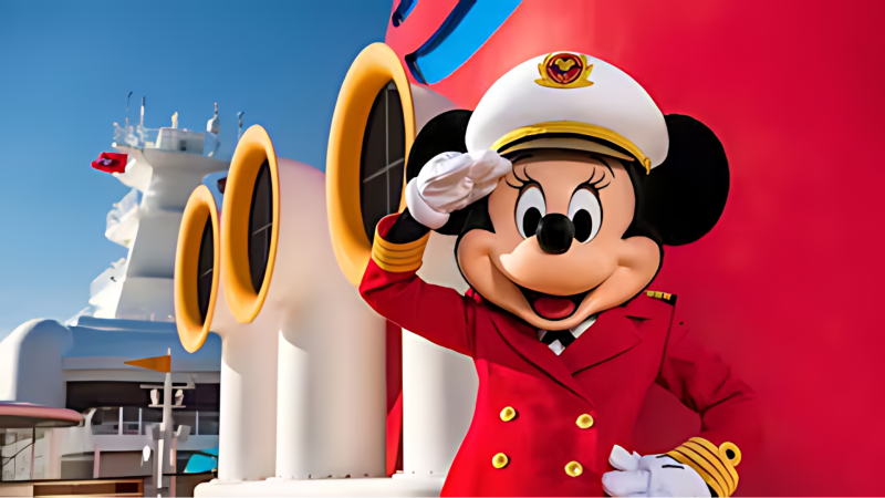 Captain Mini Mouse on a Disney Cruise Boat