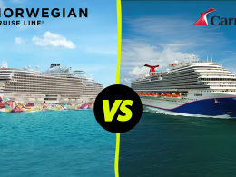 Norwegian vs Carnival with Norwegian on the left and Carnival on the right.