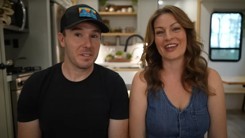 Nathan and Marissa from Less Junk More Journey discussing why they are selling their RV.