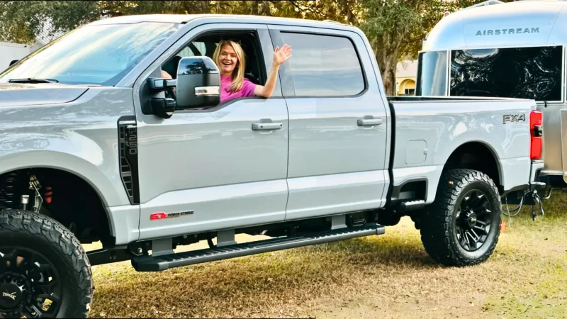 Tricia from Keep You Daydreams upgrades to a F-250 as she tows their Airstream RV Trailer.
