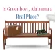 A bench with a suitcase and a box of chocolates sitting on it as a white feather floats down. The images emulate the original cover of the Forrest Gump movie.