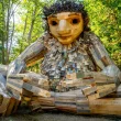 Pia the Peacemaker, a troll comprised of wood on Bainbridge Island. The artist has several of these trolls in multiple locations in the U.S.