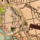 A map of North America zoomed in on the west coast of the United States as a gold magnifying glass hovers over the west coast. Several icons are positioned over the map representing big foot, the thunderbird, nightcrawlers, and the chupacabra.